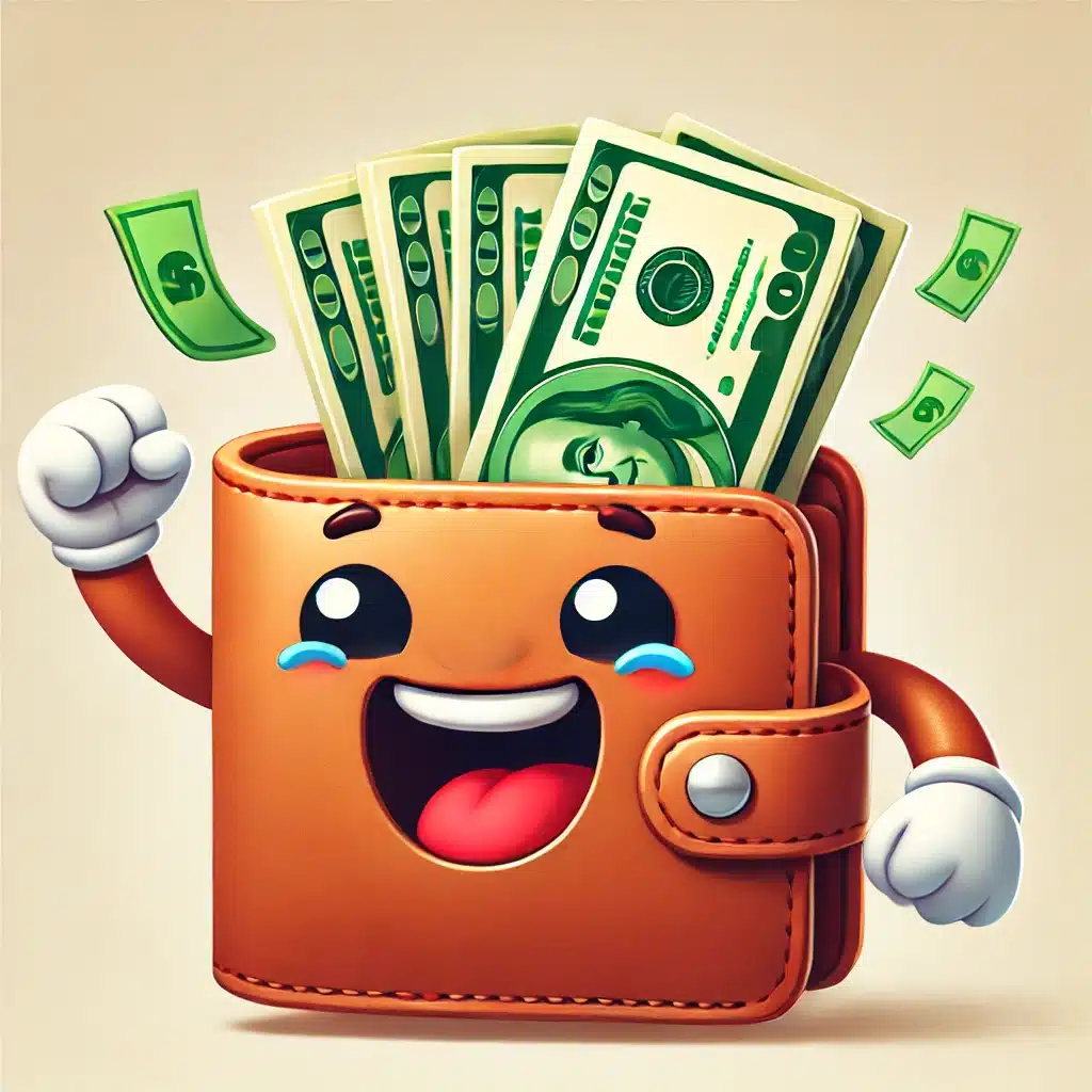 A happy wallet showing how external it solutions provider can ultimately save businesses money