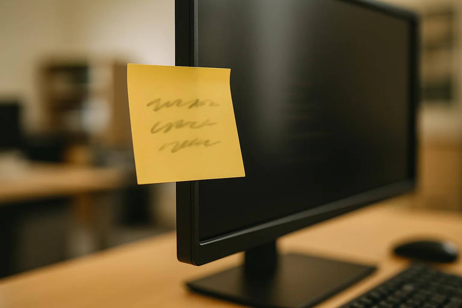 Password notebook and sticky note next to a keyboard, a common way people share passwords insecurely